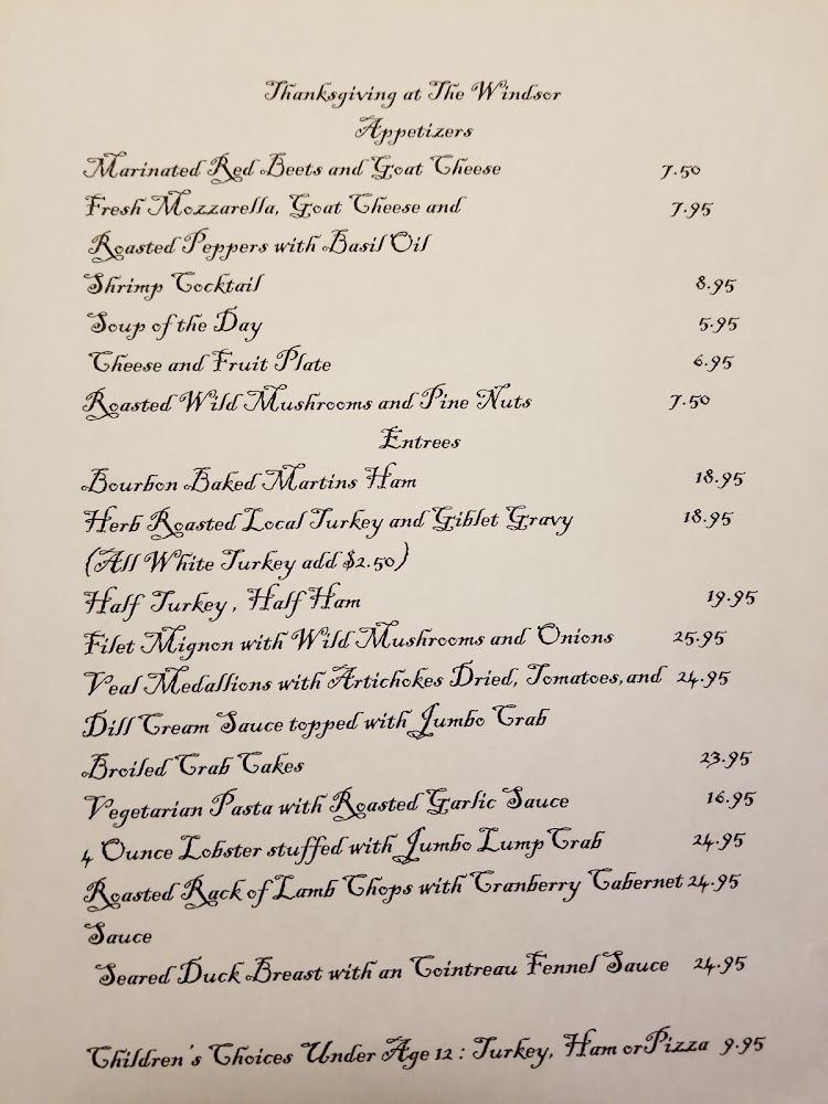Windsor Inn At Shillington Menu image 4